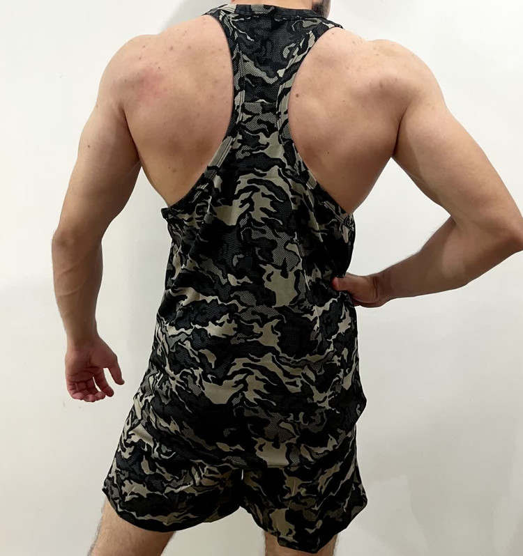 ست رکابی شلوارک چریکی برند fitness clup در 3 رنگ