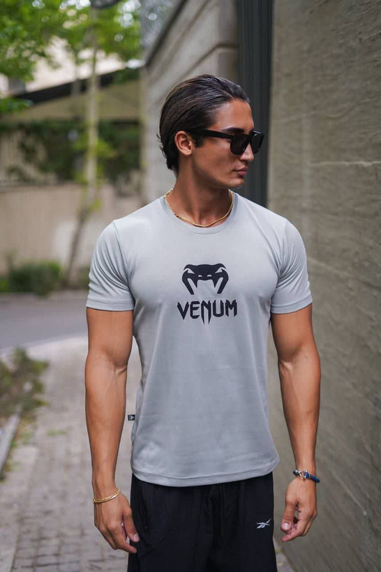تیشرت ورزشی مردانه طرح سوزنی تنفسی venum