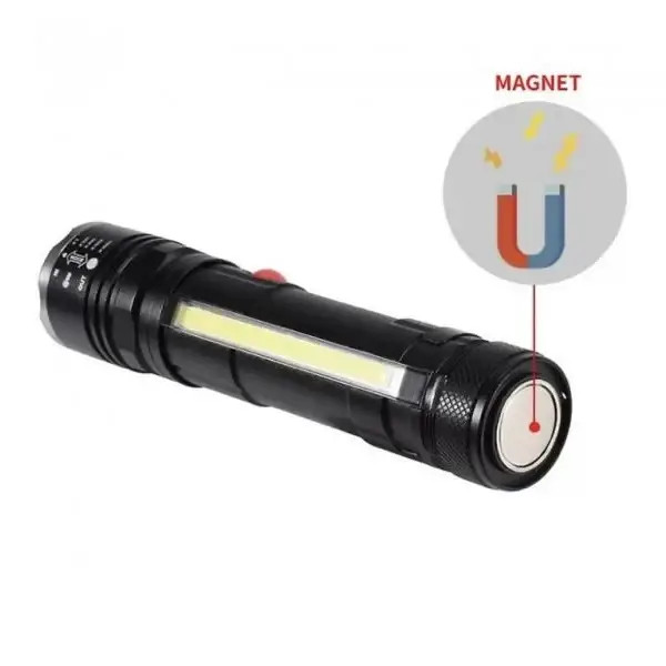 چراغ قوه LED COB T6-26 قابل شار 4 حالته
