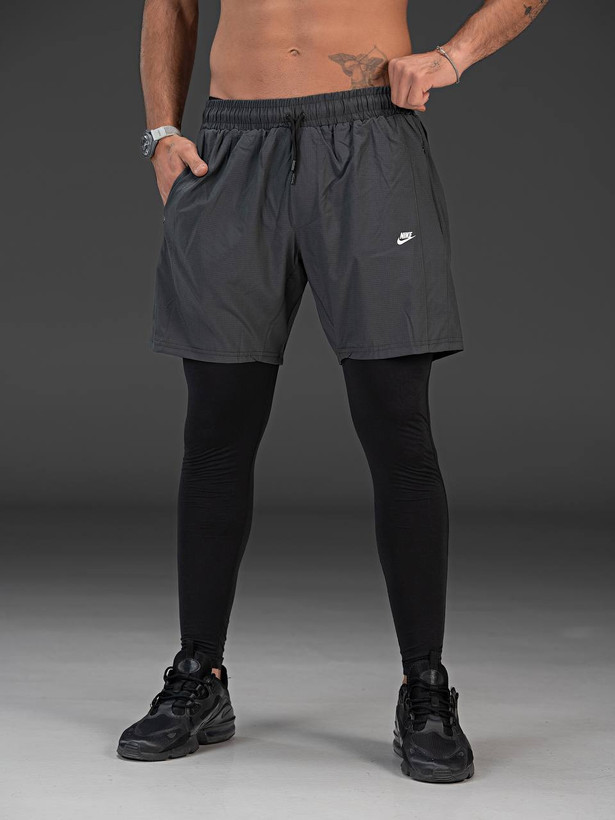شلوارک لگ دار برند nike running جنس شلوارک آیرو جنس لگ استرج در ۶ رنگ