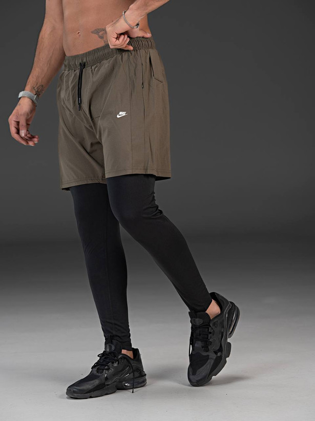 شلوارک لگ دار برند nike running جنس شلوارک آیرو جنس لگ استرج در ۶ رنگ